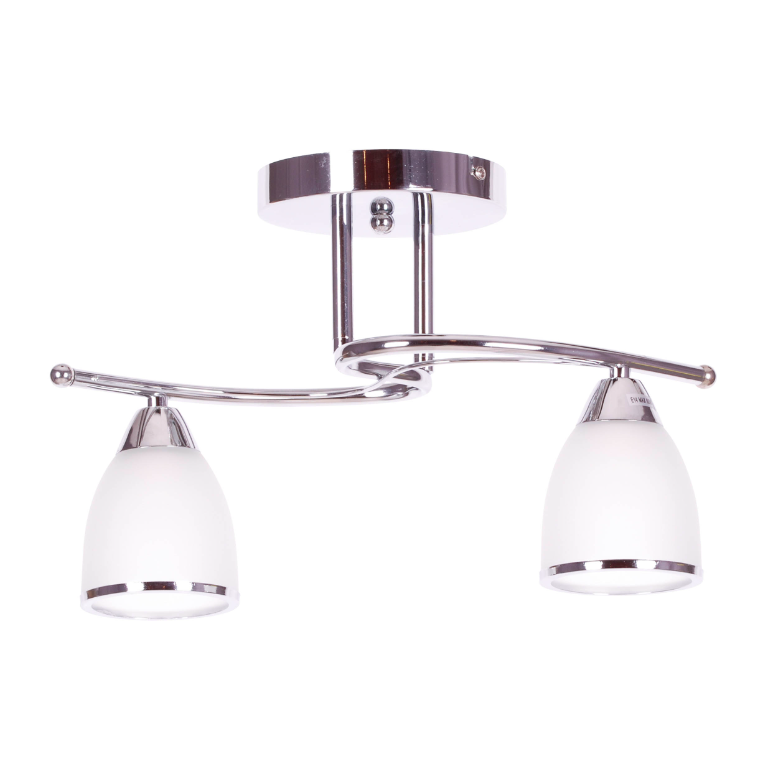 Srebrna lampa sufitowa Samira w klasycznym stylu do kuchni