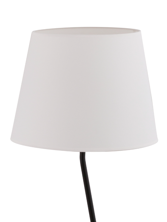 Klasyczna stojąca lampa CrossBee z białym abażurem