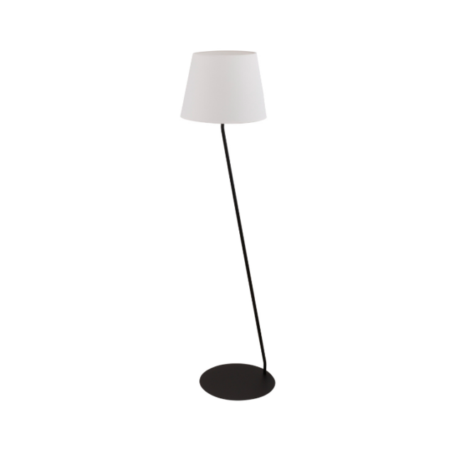 Klasyczna stojąca lampa CrossBee z białym abażurem