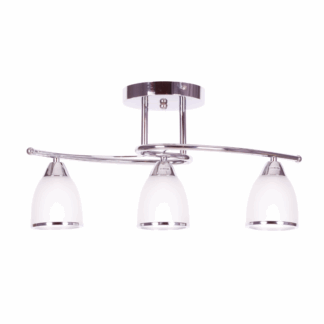 Elegancka sufitowa lampa Samira w chromowanym wykończeniu