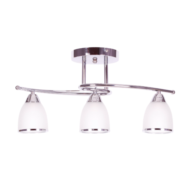 Elegancka sufitowa lampa Samira w chromowanym wykończeniu
