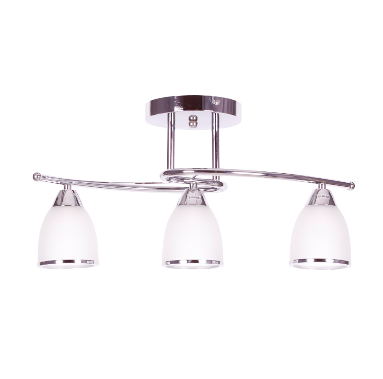 Elegancka sufitowa lampa Samira w chromowanym wykończeniu