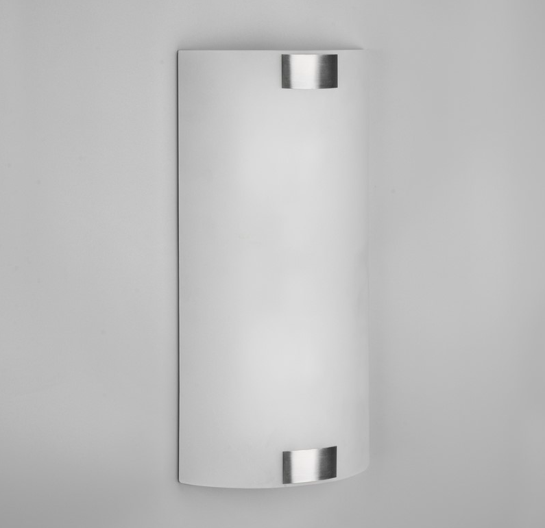 Klasyczny szklany kinkiet Pura w niklowanym wykończeniu