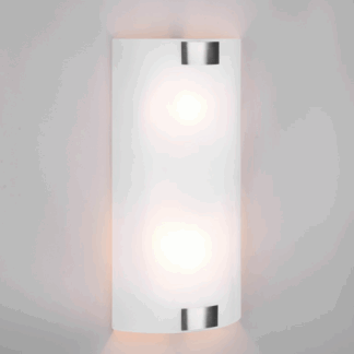 Klasyczny szklany kinkiet Pura w niklowanym wykończeniu