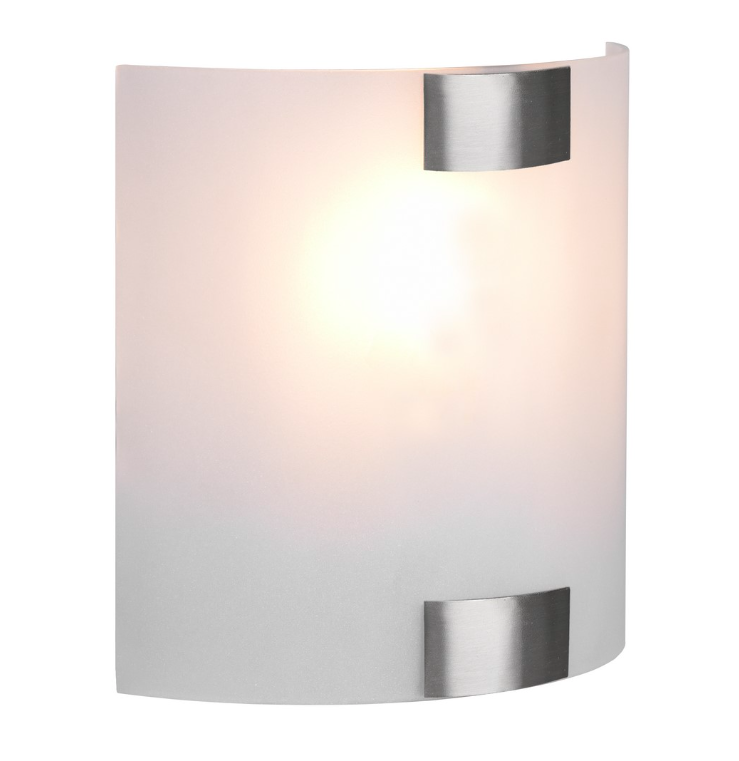 Elegancki kinkiet Pura w klasycznym stylu ze szkła i srebra