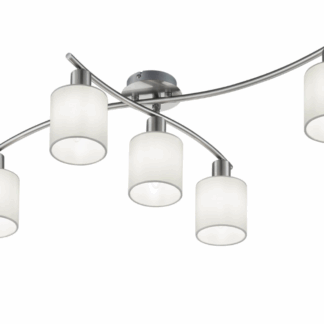 Klasyczny sufitowy żyrandol Garda Trio z białymi abażurami