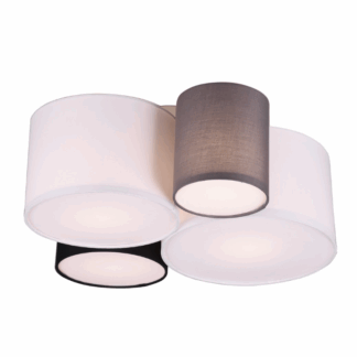 Kolorowy plafon Hotel 4 z ozdobnymi abażurami i kloszami