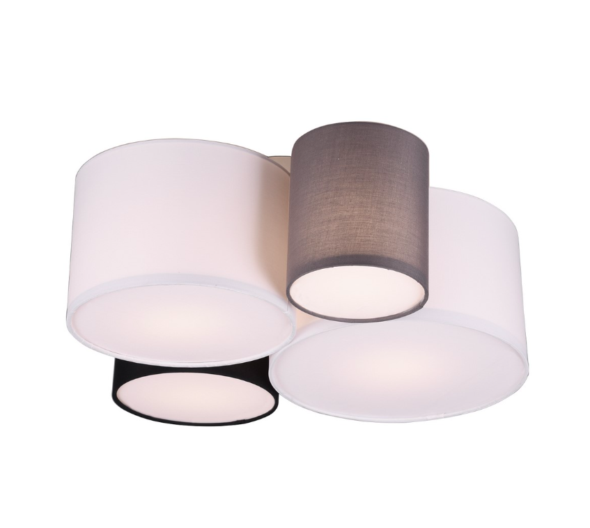 Kolorowy plafon Hotel 4 z ozdobnymi abażurami i kloszami