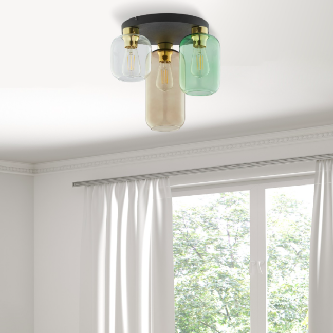 Kolorowy plafon szklany Marco od TK Lighting