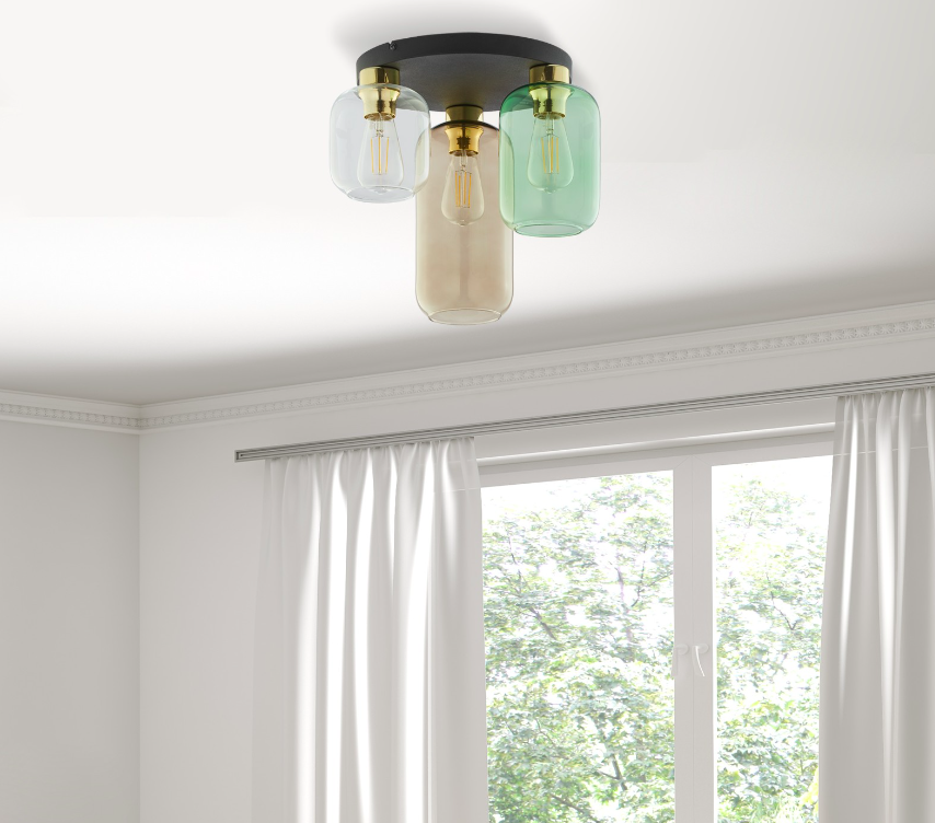 Kolorowy plafon szklany Marco od TK Lighting