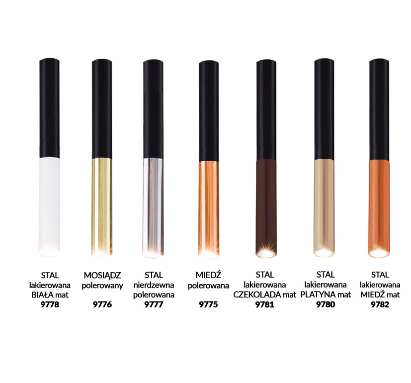 Srebrne zakończenie lampy Sukomo 9777 wykonane ze stali nierdzewnej