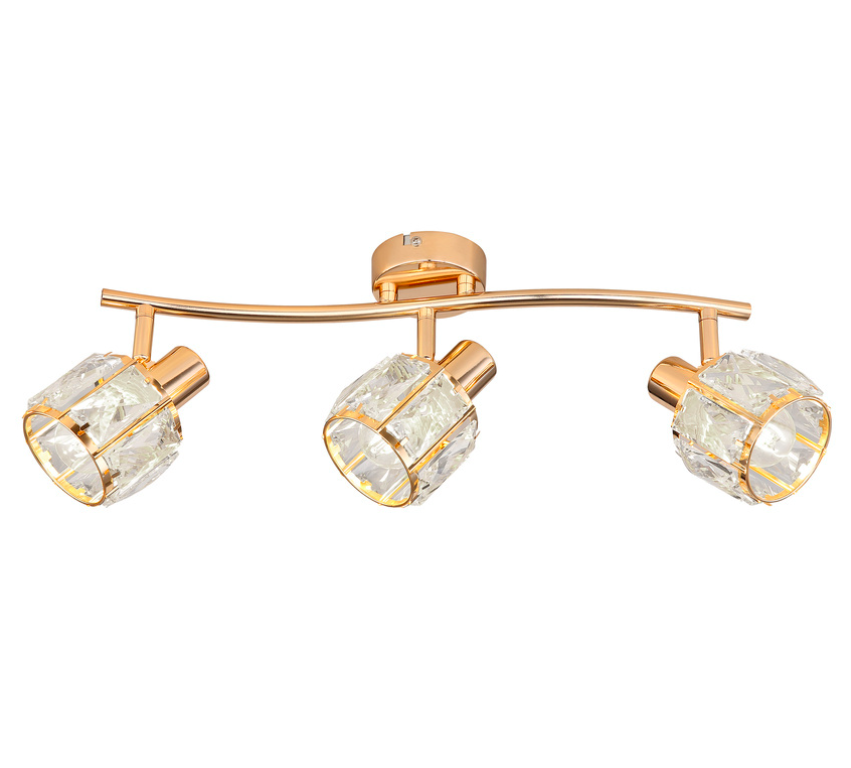 Krysztalowa lampa sufitowa glamour Dubai rozowe zloto 1