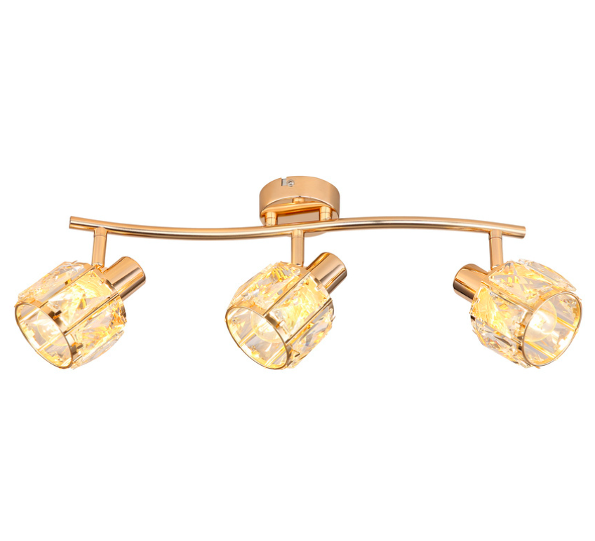 Krysztalowa lampa sufitowa glamour Dubai zloty