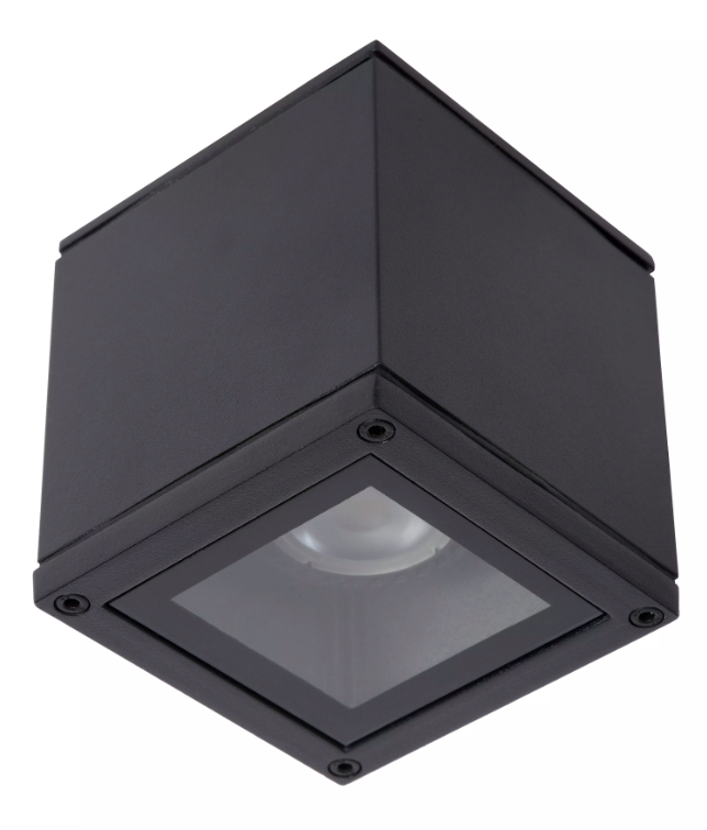 Aven - czarna kwadratowa oprawa sufitowa typu spot, IP65