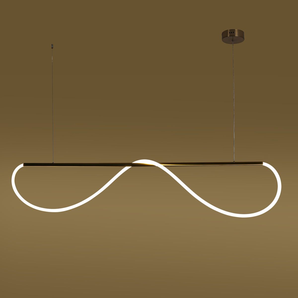 Stylowa lampa wisząca Meleca M na listwie z funkcją zmiany barwy światła CCT