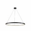Lampa sufitowa Ring L 80 cm czarna, światło 3000K