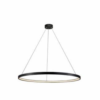 Lampa sufitowa Ring L 80 cm czarna, światło 3000K