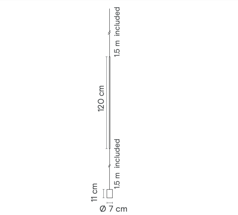 Wisząca lampa podłogowa René by Robin LED montowana do sufitu