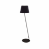 Klasyczna stojąca lampa CrossBee z czarnym abażurem