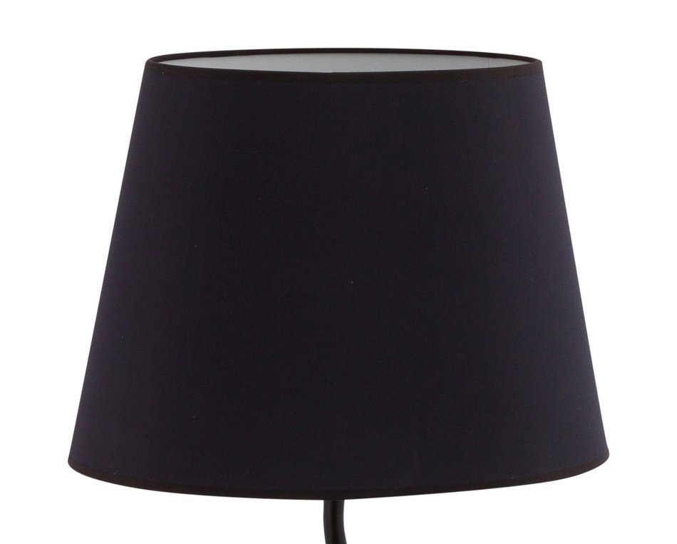 Klasyczna lampa stojąca CrossBee z czarnym abażurem