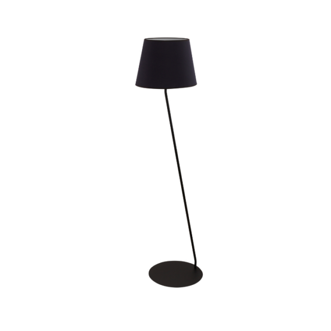Klasyczna lampa stojąca CrossBee z czarnym abażurem