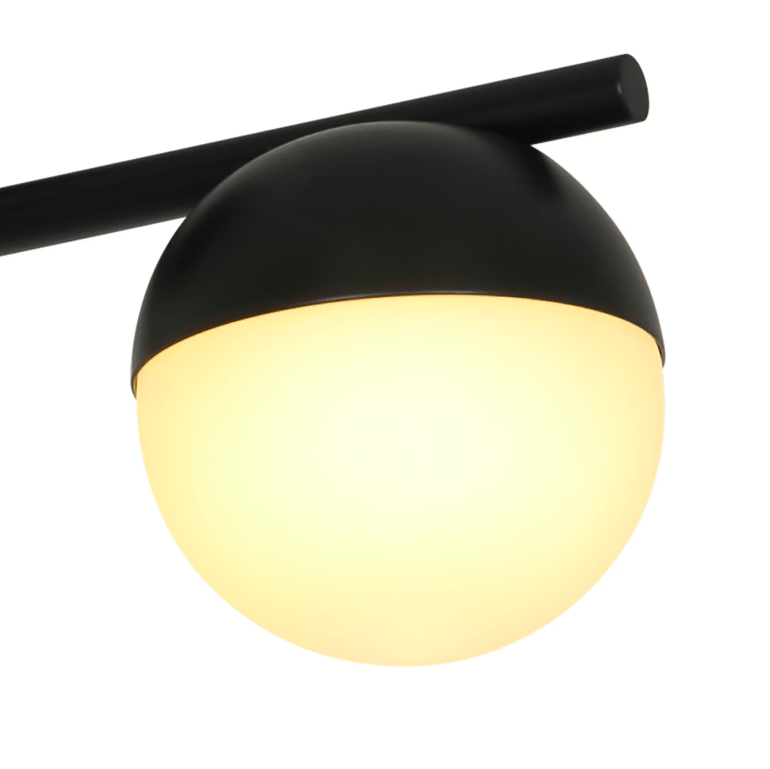 Lampa sufitowa Contina z trzema punktami świetlnymi i czarnymi kloszami