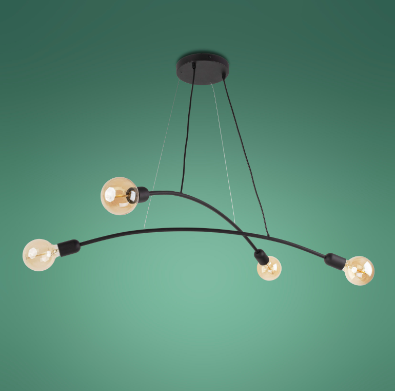 Industrialna lampa sufitowa Helix 4 – idealna do loftowych wnętrz