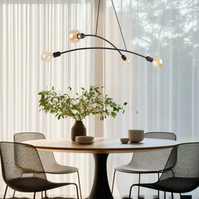 Industrialna lampa sufitowa Helix 4 – idealna do loftowych wnętrz