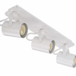 Białe reflektory Modulon 3 na listwie sufitowej