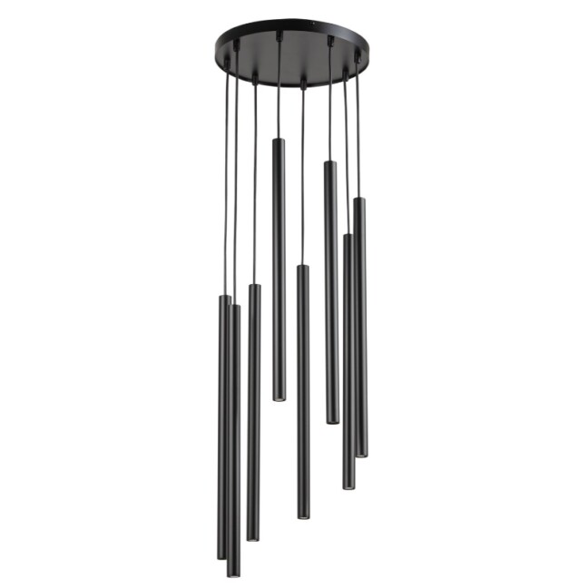 Wisząca lampa sufitowa Filora 8 z eleganckimi, smukłymi tubami