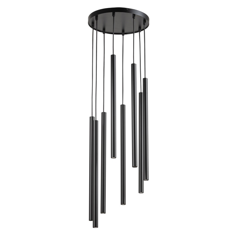 Wisząca lampa sufitowa Filora 8 z eleganckimi, smukłymi tubami