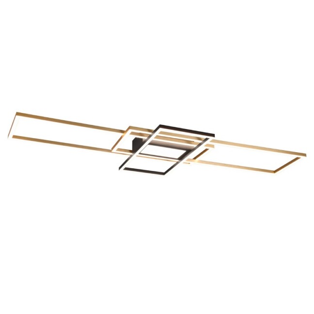 Czarno-złota lampa sufitowa Irvine LED sterowana pilotem