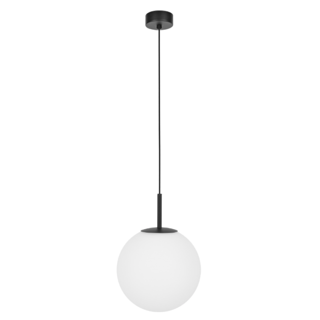 Wisząca lampa Faro 30 z dużym mlecznym kloszem
