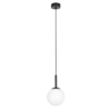Lampa wisząca Faro 14 to niewielka kula z mlecznym kloszem