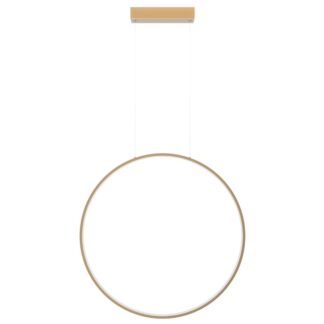 Złota lampa wisząca Mirror L z technologią LED, o klasie szczelności IP44 i regulacją barwy światła (CCT)