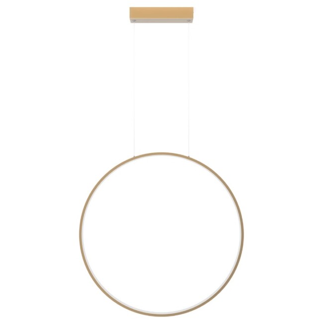 Złota lampa wisząca Mirror L z technologią LED, o klasie szczelności IP44 i regulacją barwy światła (CCT)