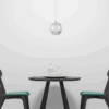 Lampa sufitowa w stylu glamour Brillant – złota LED CCT z akrylową kulą
