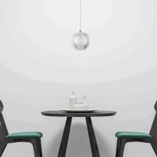 Lampa sufitowa w stylu glamour Brillant – złota LED CCT z akrylową kulą