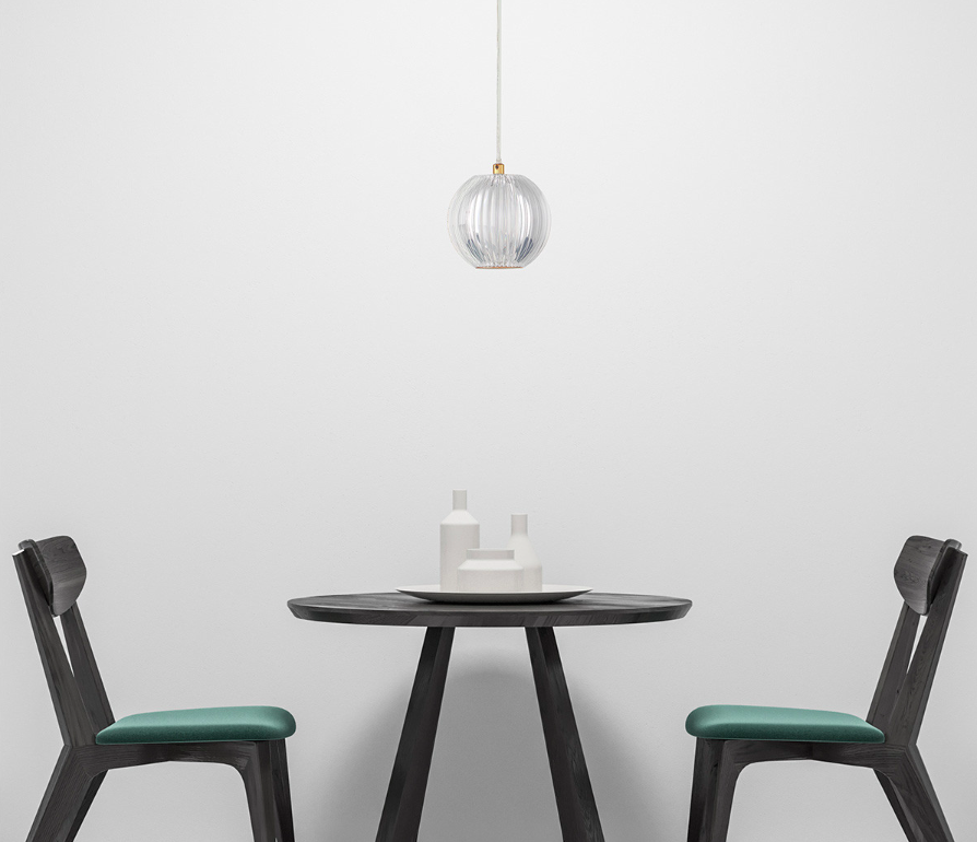 Lampa sufitowa w stylu glamour Brillant – złota LED CCT z akrylową kulą