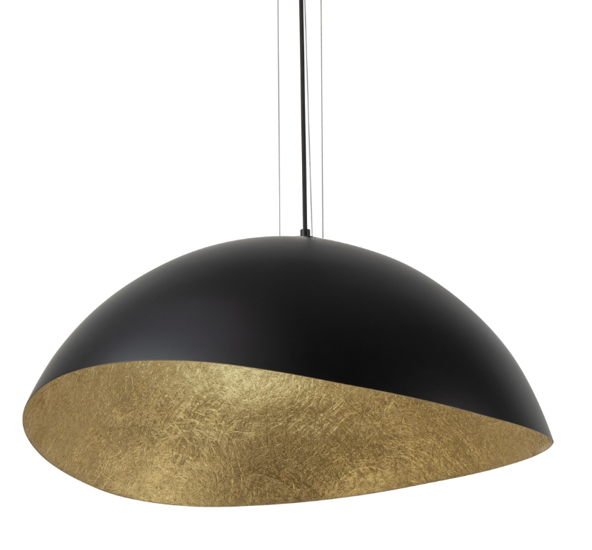 Czarno-złota lampa Velaris 48 wisząca nad stół