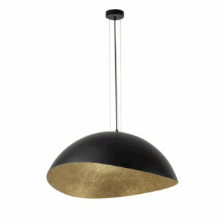 Czarno-złota lampa Velaris 48 wisząca nad stół