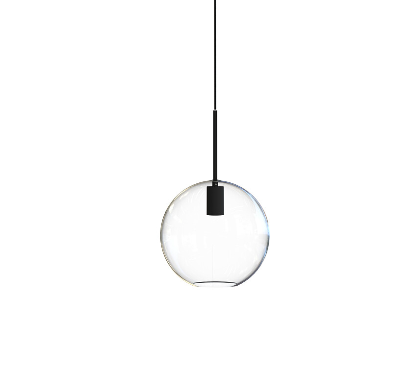 Wisząca lampa z przezroczystym szklanym kloszem w kształcie kuli Sphere L