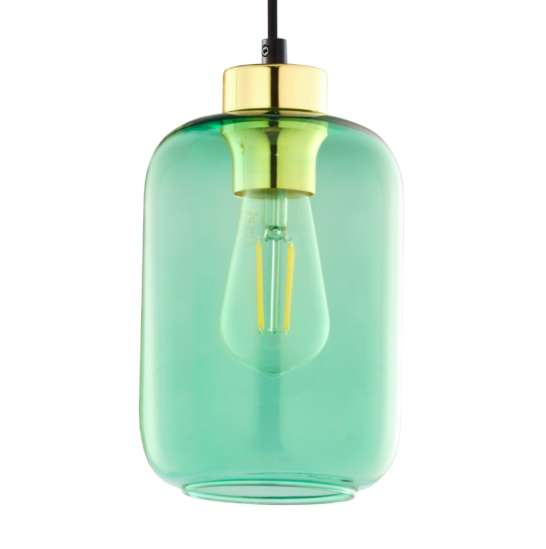 Wisząca lampa Marco z zielonego szkła od TK Lighting
