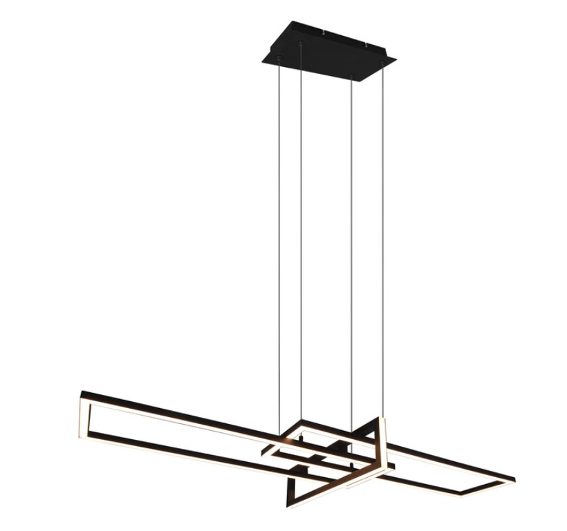 Czarna designerska lampa wisząca LED Salinas