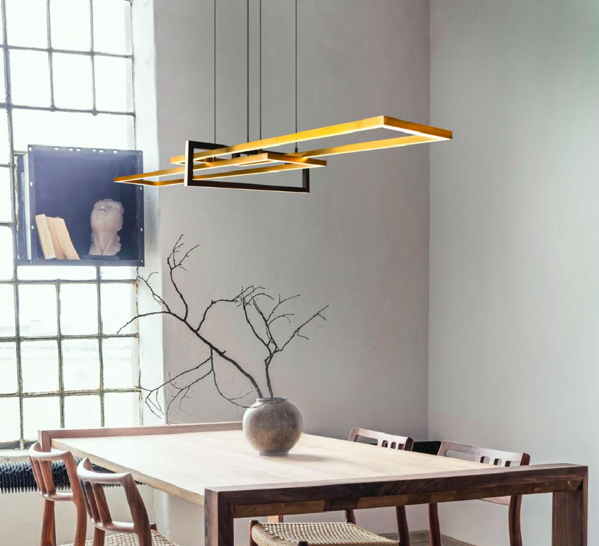 Czarna designerska lampa wisząca LED Salinas