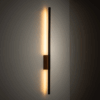Liniowy kinkiet Flash LED z orzechowego drewna