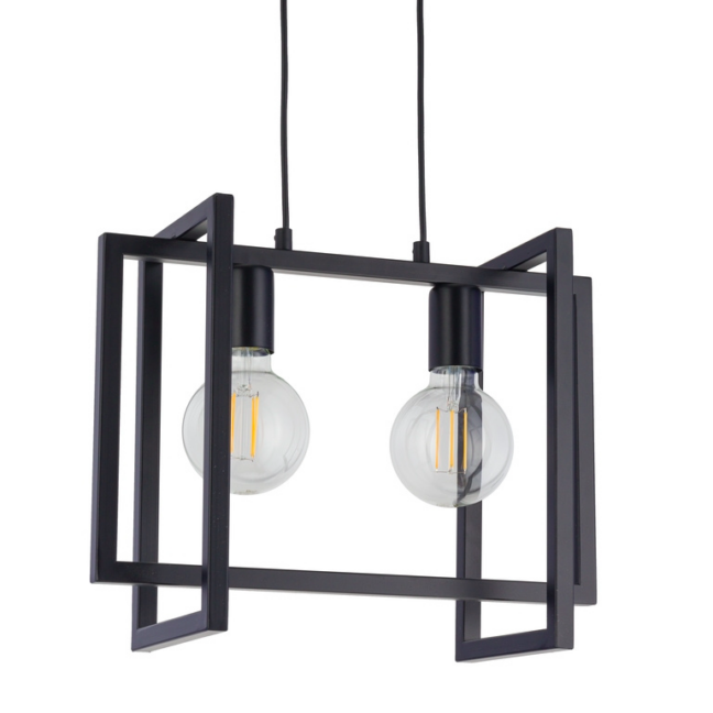 Czarna wisząca lampa loftowa LoftBlock 2 od Ardant Studio
