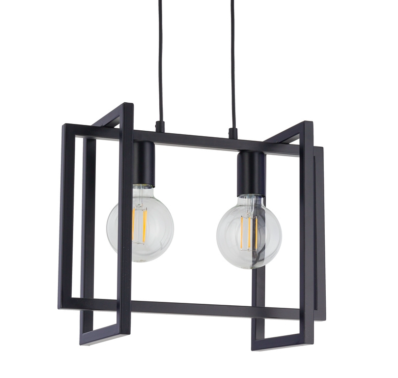 Czarna wisząca lampa loftowa LoftBlock 2 od Ardant Studio