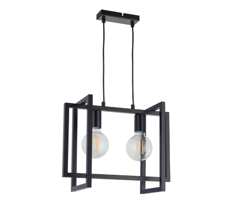 Czarna wisząca lampa loftowa LoftBlock 2 od Ardant Studio