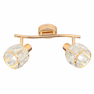 Elegancka kryształowa lampa sufitowa Dubai w odcieniu różowego złota w stylu glamour